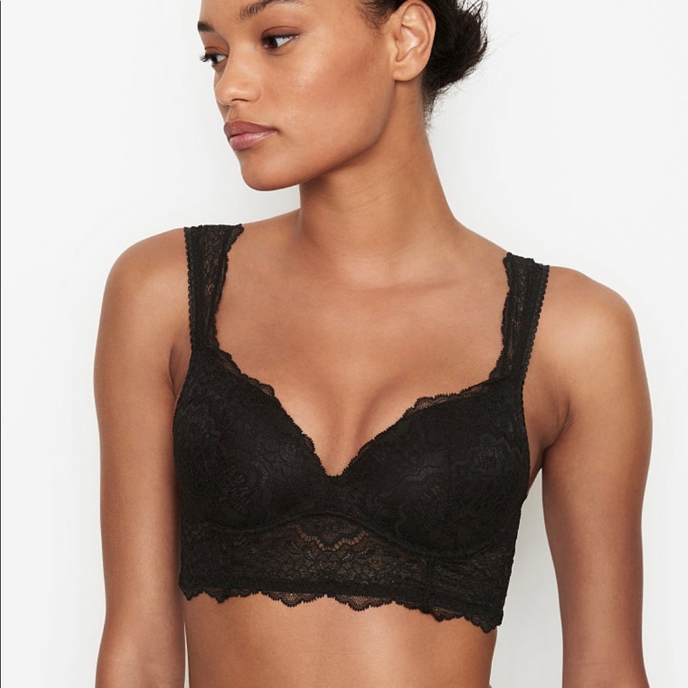 NWOT Victoria’s Secret Wireless Lace Longline Bralette